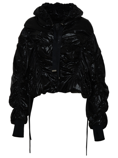 Shop Khrisjoy Woman  Black Nylon Cloud Jacket