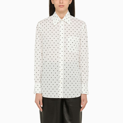 Shop Marni Regular White Polka Dot Shirt Women
