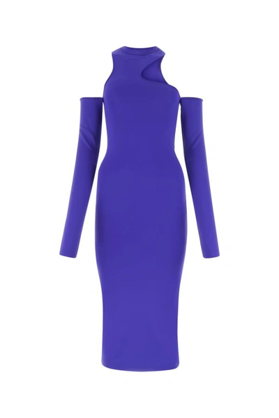 Shop Off-white Off White Woman Purple Stretch Nylon Dress
