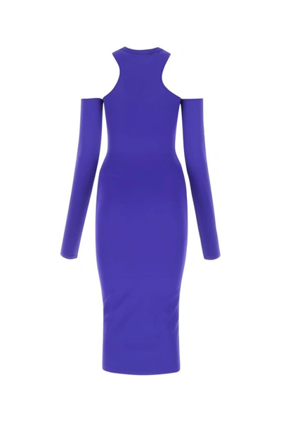 Shop Off-white Off White Woman Purple Stretch Nylon Dress