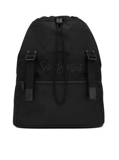Shop Saint Laurent Men Bag With Embroidery In Black