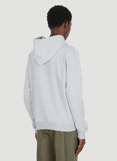 Shop Saint Laurent Men Volume Class Hooded Sweatshirt In Gray