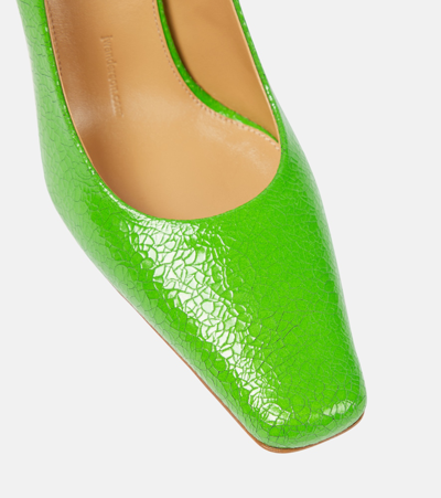 Jw Anderson Bubble Leather Pumps In Green