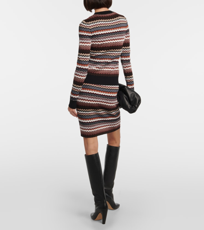 Shop Missoni Zig Zag Wool-blend Sweater In Multicoloured