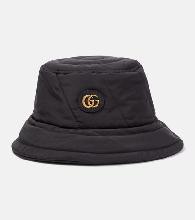 Shop Gucci Gg Quilted Bucket Hat In Black
