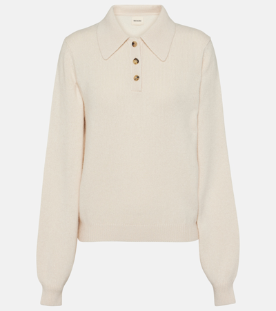 Khaite Joey Polo-collar Jumper In White