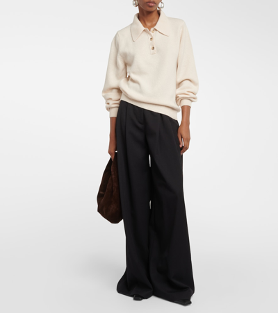 Khaite Joey Polo-collar Jumper In White