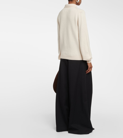 Khaite Joey Polo-collar Jumper In White
