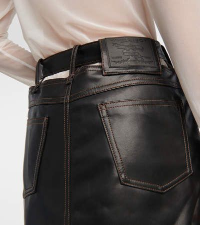 Shop Y/project Faux Leather Miniskirt In Black
