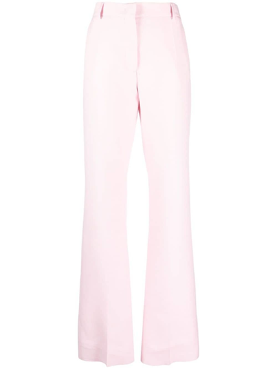 Shop Valentino Garavani Pink High-waist Tailored Trousers