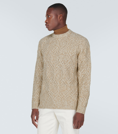 Shop Loro Piana Khitan Wool And Cashmere Sweater In Beige