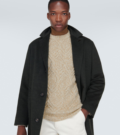 Shop Loro Piana Khitan Wool And Cashmere Sweater In Beige