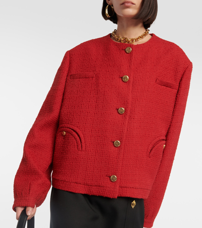 Shop Blazé Milano Rush Fire Wool-blend Jacket In Red