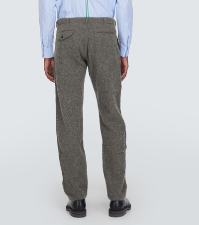 Comme Des Garçons Shirt Straight Wool-blend Pants In Grey