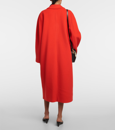 Shop Blazé Milano Alhambra Moroseta Virgin Wool Coat In Red