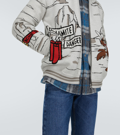 Shop Alanui X Looney Tunes Race To The South Pole Jacket In Grey
