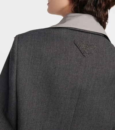 Prada Wool Blazer In Grey