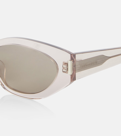 Shop Saint Laurent Sl 638 Cat-eye Sunglasses In White