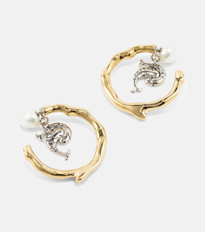 Shop Pucci Hoop Earrings In Gold