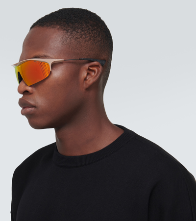 Shop Dior Xplorer M1u Shield Sunglasses In Multicoloured