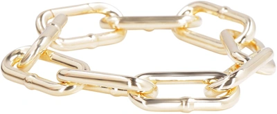 Shop Bottega Veneta Plated Silver Chain Bracelet In Gold