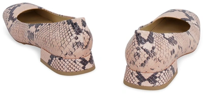 Shop Bottega Veneta Tower Leather Shoes In Animalier