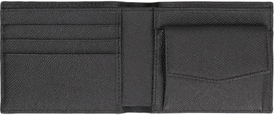 Dolce & Gabbana Black Textured Calf Leather Bi-fold Wallet In Black