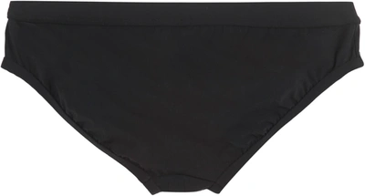Dolce & Gabbana Black Swim Brief With Metallic Dg Logo In Stretch Polyamide Man In Black