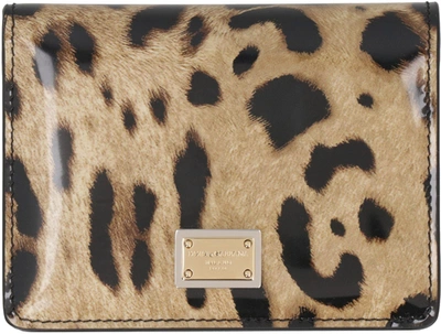 Shop Dolce & Gabbana Printed Leather Wallet In Animalier
