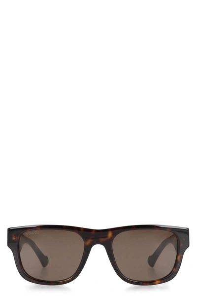 Shop Gucci Squared Sunglasses In Multicolor
