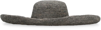 Shop Ibeliv Izy Straw Hat In Grey