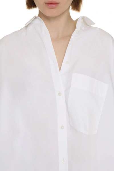 Shop Jil Sander Cotton Poplin Shirt In White