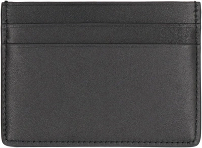 Shop Jil Sander Logo Detail Leather Card Holder In Black
