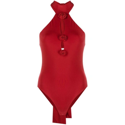 Shop Magda Butrym Bodysuits In Red