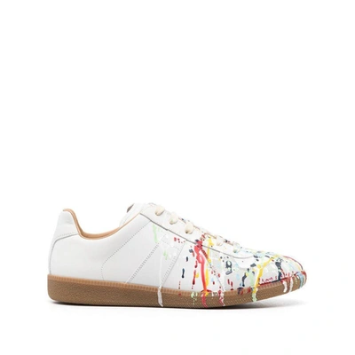 Shop Maison Margiela Sneakers In White/red