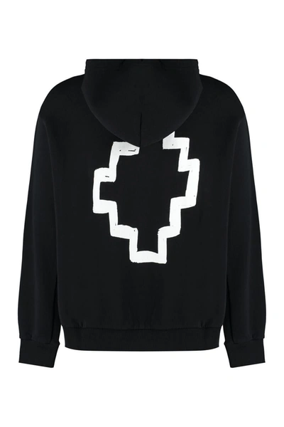 Shop Marcelo Burlon County Of Milan Logo Print Hoodie In Black