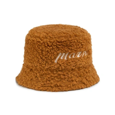 Shop Marni Caps In Brown