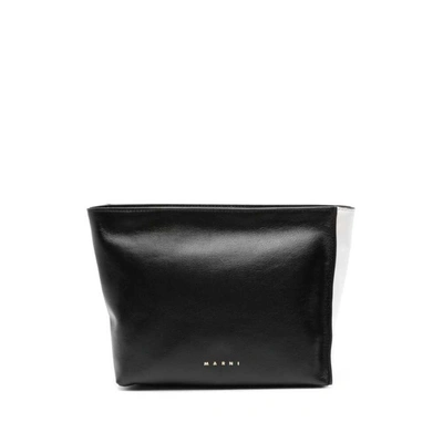 Shop Marni Small Leather Goods In Black/white