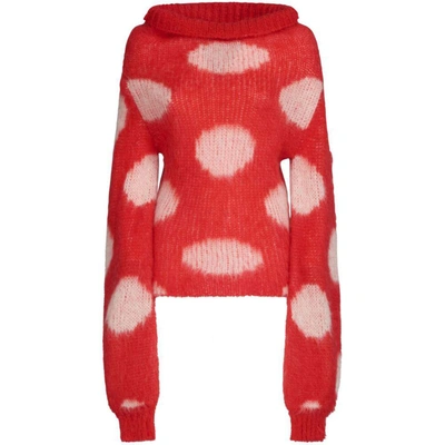 Shop Marni Sweaters In Red/white