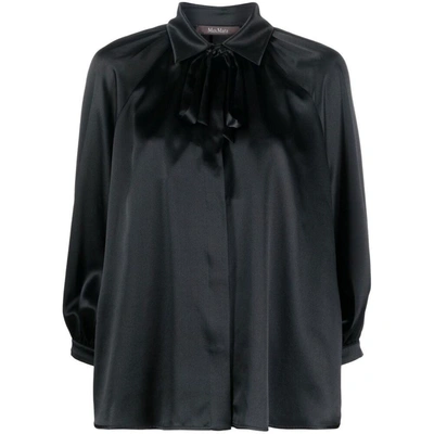 Shop Max Mara Pianoforte Shirts In Black