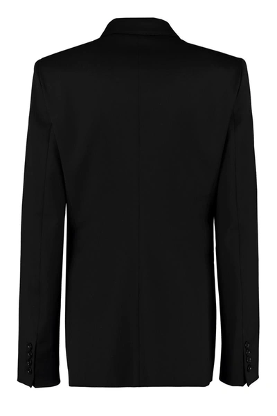 Shop Max Mara Venere Stretch Wool Blazer In Black