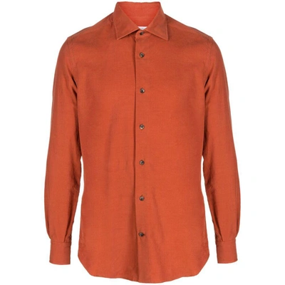 Shop Mazzarelli Shirts In Orange