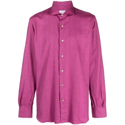 Shop Mazzarelli Shirts In Pink