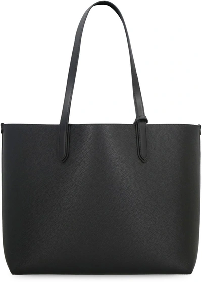 Shop Michael Michael Kors Michael Kors Eliza Leather Tote In Black