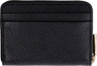 Shop Michael Michael Kors Mini Leather Wallet In Black