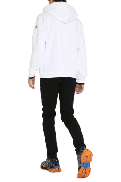 Shop Moncler Genius 7 Moncler Frgmt Hiroshi Fujiwara - Cotton Hoodie In White