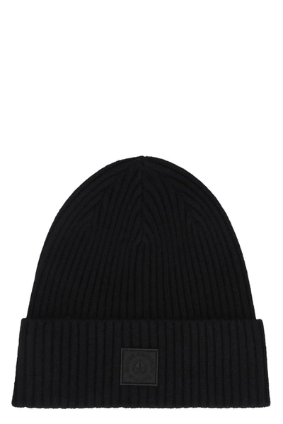 Shop Moose Knuckles Mariner Toque Merino Wool Hat In Black
