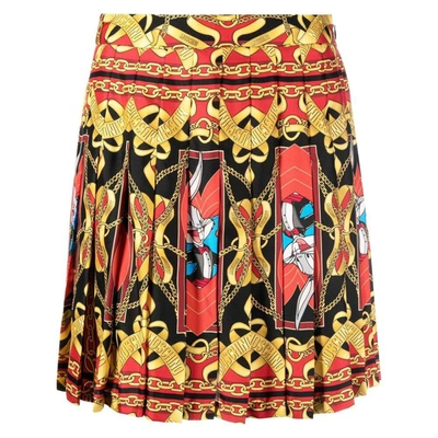 Shop Moschino Skirts In Red/gold