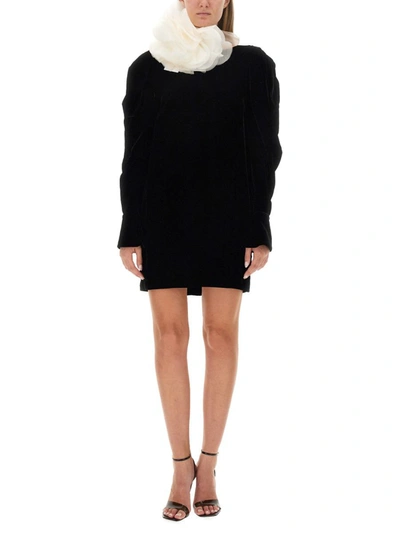 Shop Nina Ricci Mini Dress In Black