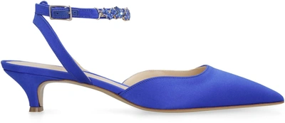 Shop P.a.r.o.s.h . Satin Sandals In Blue